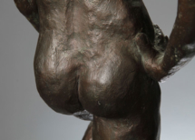 Davidoff (rear detail) Plaster with bronze patina - 10W x 27H x 10D