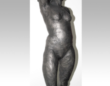 Streaming (torso) Aquaresin with bronze patina - 11W x 37H x 11D
