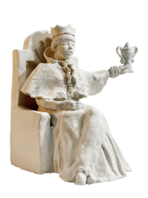 Queen of Cups White clay H 13” W12” D9”